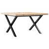 vidaXL Couchtisch X-Gestell 60x60x40,5cm Massivholz Kiefer & Stahl