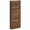 vidaXL Schuhschrank Braun Eichen-Optik 59x17x150 cm Holzwerkstoff