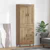 vidaXL Highboard mit Schubladen 2 pcs Artisan-Eiche Holzwerkstoff