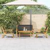vidaXL Gartenst&uuml;hle mit Tisch 4 pcs Schwarz 90 x 45 x 40 cm
