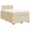vidaXL Boxspringbett mit Matratze Creme 120x200 cm Stoff