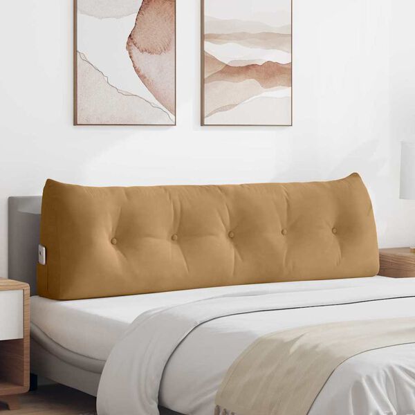 vidaXL R&uuml;ckenkissen Braun 160 x 24 x 50 cm Samt