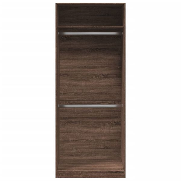 vidaXL Kleiderschrank Braun Eichen-Optik 80x50x200 cm Holzwerkstoff