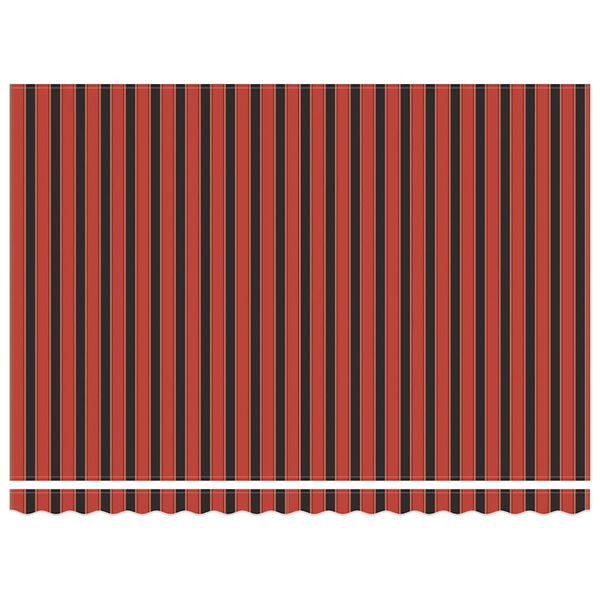 vidaXL Markise Einziehbar Orange und Braun 4,5x3 m Stoff und Aluminium