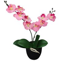 vidaXL Künstliche Orchidee mit Topf 30 cm Rosa