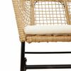 vidaXL 7-tlg. Garten-Essgruppe mit Kissen Braun Poly Rattan Glas