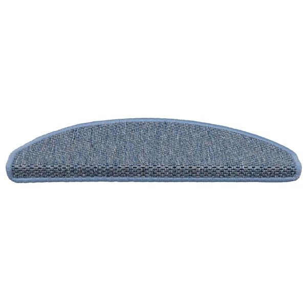 vidaXL Treppenmatten Selbstklebend Sisal-Optik 15 Stk. 65x21x4 cm Blau
