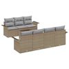 vidaXL Gartensofa-set mit Kissen 8 pcs Beige und Grau Poly-Rattan
