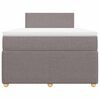 vidaXL Boxspringbett mit Matratze Taupe 120x200 cm Stoff