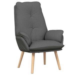 vidaXL Sessel Dunkelgrau 69 x 74 x 93 cm Stoff und Sperrholz