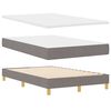 vidaXL LED Boxspringbett mit Matratze mit LED Taupe 120 x 200 cm Stoff