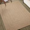 vidaXL Teppich ZIZUR Beige 60x110 cm Jute-Optik Indoor und Outdoor