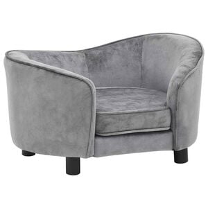 vidaXL Hundesofa Grau 69x49x40 cm Pl&uuml;sch