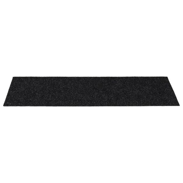 vidaXL Stufenmatten Selbstklebend 15 Stk. 60x25 cm Schwarz Rechteckig