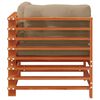 vidaXL Gartenecksofa Massives Kiefernholz Wachsbraun