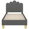 vidaXL Kinderbettgestell mit Kopfteil Dunkelgrau 70 x 140 cm Stoff