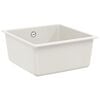 vidaXL Waschbecken Wei&szlig; 430 x 460 mm 80% Quarz und 20% Harz