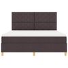 vidaXL LED Boxspringbett mit Matratze Dunkelbraun 180 x 200 cm Stoff