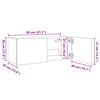 vidaXL TV-Wandschrank mit LED-Leuchten Sonoma-Eiche 80x35x31 cm