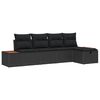 vidaXL Gartensofa-set 6 stk. Schwarz Poly-Rattan