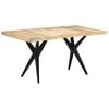 vidaXL Esstisch 160x80x76 cm Raues Mangoholz