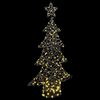 vidaXL Weihnachtsbaum mit 160 LEDs Warmwei&szlig; 150 cm Rattan
