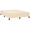 vidaXL Boxspringbett mit Matratze Creme 140x200 cm Stoff