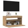 vidaXL TV-Schrank mit LED-Leuchten Artisan-Eiche 75x35x40 cm