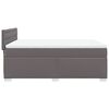 vidaXL Boxspringbett mit Matratze Grau 160x200 cm Kunstleder