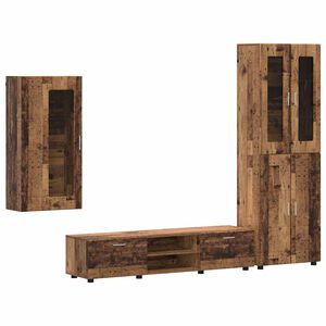 vidaXL TV-Schrankset mit Schubladen FLORIN 3 pcs Altholz Holzwerkstoff