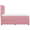 vidaXL Boxspringbett mit Matratze Rosa 140x190 cm Samt