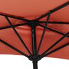vidaXL Balkon-Sonnenschirm Alu-Mast Terrakotta 300x155x223cm Halbrund
