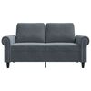 vidaXL 2-Sitzer-Sofa Dunkelgrau 120 cm Samt