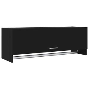 vidaXL Kleiderschrank Schwarz 100x32,5x35 cm Holzwerkstoff