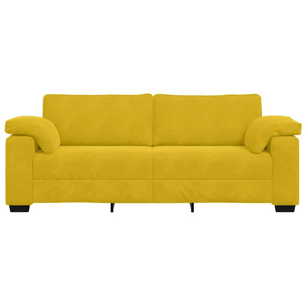 vidaXL 3-Sitzer-Sofa Gelb 220x77x82 cm Samt