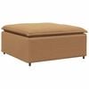 vidaXL Modulares Sofa mit Hocker Kissen Stoff in Lammwolloptik Beige