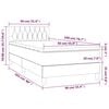 vidaXL Boxspringbett mit Matratze Rosa 90x200 cm Samt