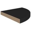 vidaXL Eck-Schweberegale 4 Stk. Schwarz 35x35x3,8 cm MDF