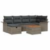 vidaXL Gartensofa-set 7 stk. Grau Poly Rattan
