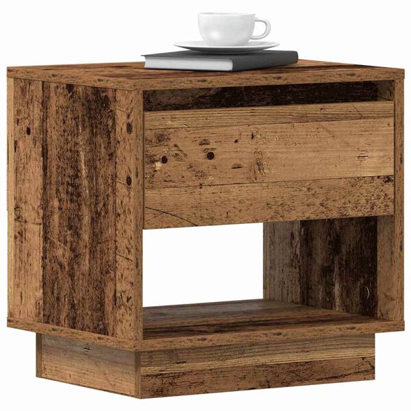 vidaXL Nachttisch mit Schubladen Altholz 45 x 34 x 44 cm Holzwerkstoff