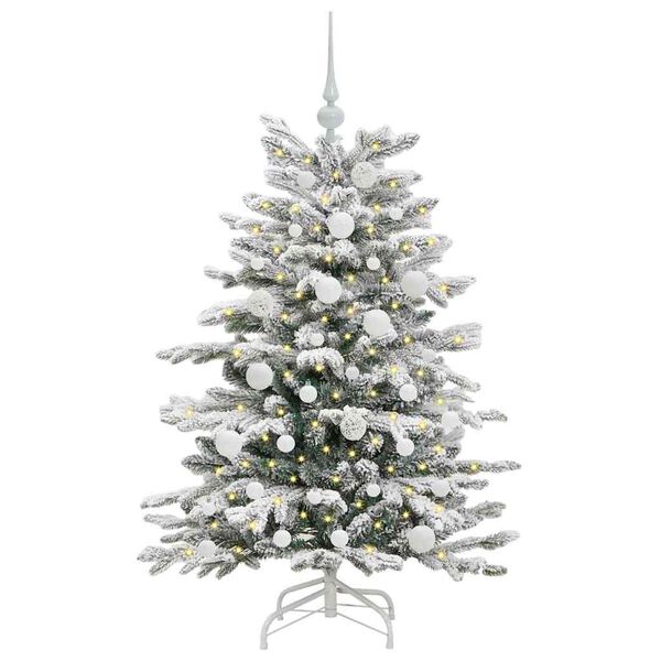 vidaXL K&uuml;nstlicher klappbarer Weihnachtsbaum Wei&szlig; 120 cm PE und PVC