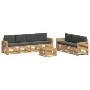 vidaXL Sofagarnituren 8 stk. Wei&szlig; und Anthrazit Polyester