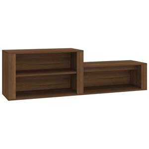 vidaXL Schuhschrank Braun Eichen-Optik 150x35x45 cm Holzwerkstoff