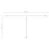 vidaXL Automatische Markise mit LED Windsensor 600x350 cm Orange/Braun