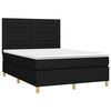 vidaXL Boxspringbett mit Matratze & LED Schwarz 140x190 cm Stoff