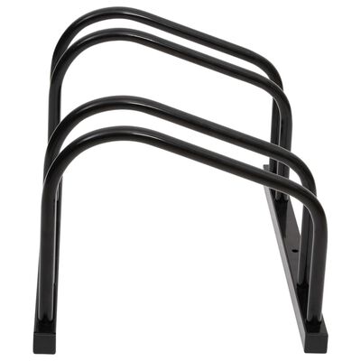 vidaXL Fahrradständer für 2 Fahrräder Schwarz Stahl
