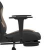 vidaXL Gaming-Stuhl mit Massage & Fu&szlig;st&uuml;tze Schwarz und Taupe Stoff