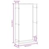 vidaXL Brennholzregal Mattschwarz 80 x 28 x 154 cm Stahl