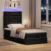 vidaXL Ottoman-Bett mit Matratzen & LEDs Schwarz 100x200 cm Samt