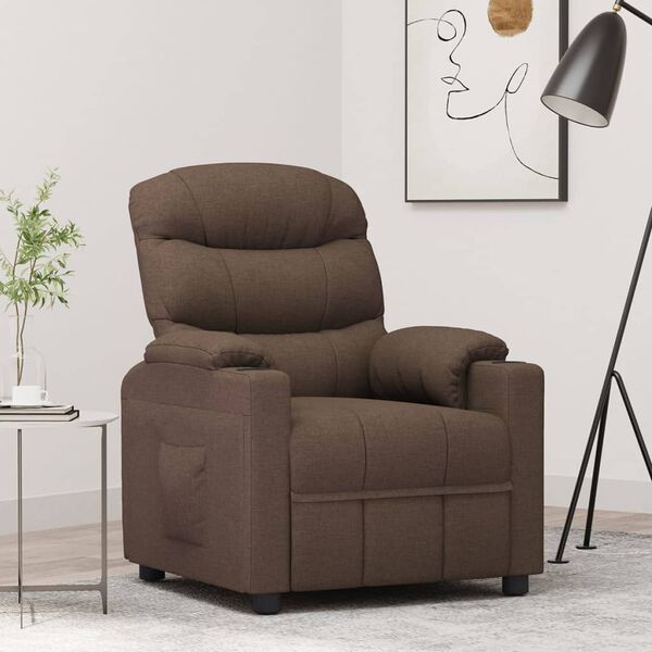 vidaXL Relaxsessel Braun Stoff